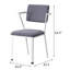 Chaise de bureau rembourrée grise et blanche-246162200