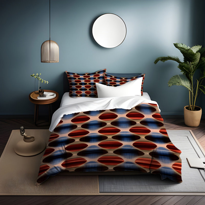 Abstract Duvet Cover, King Duvet Cover + 2 King Shams