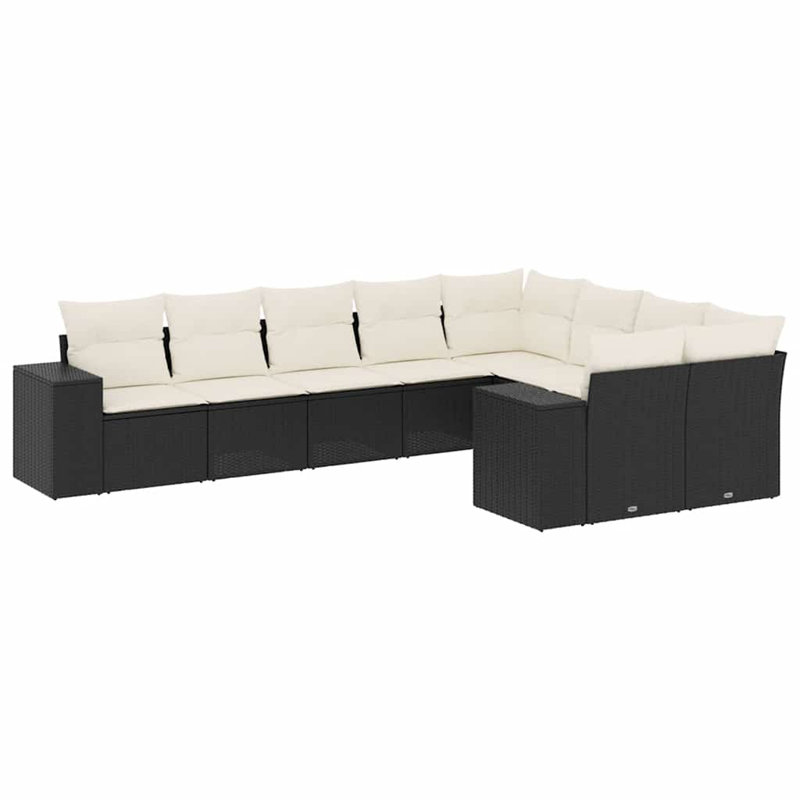 Grand canapé modulaire en rotin PE Vidaxl