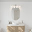 Dimmable Bathroom Wall Light with White Glass Shades-676788471-676788466-676788464