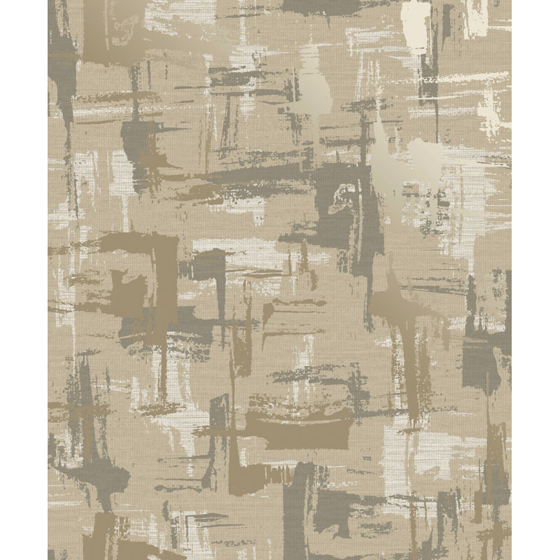 Papier peint géométrique à surface vieillie, Beige