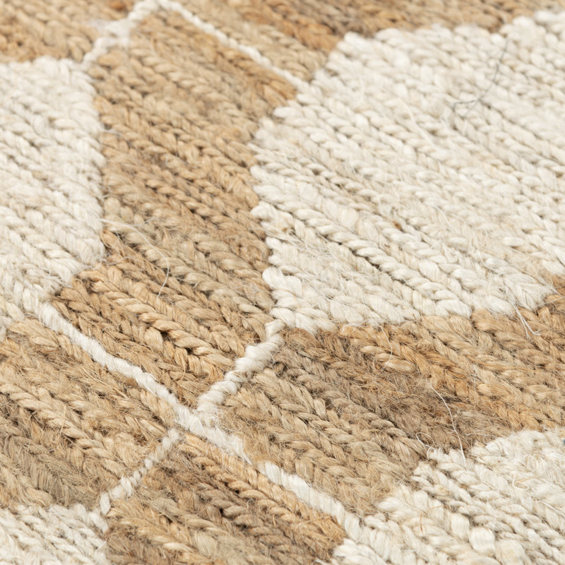Tapis 100% jute tissé à plat, Rectangle 5 pi x 7 pi 6 po