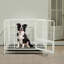 Cage pour chien avec plateau Cage pour chien avec roues