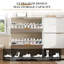 Armoire de rangement pour chaussures blanche avec 2 tiroirs rabattables, organisateur d'entrée cannelé mince avec tablette ouverte, l 29,9 po-129876694