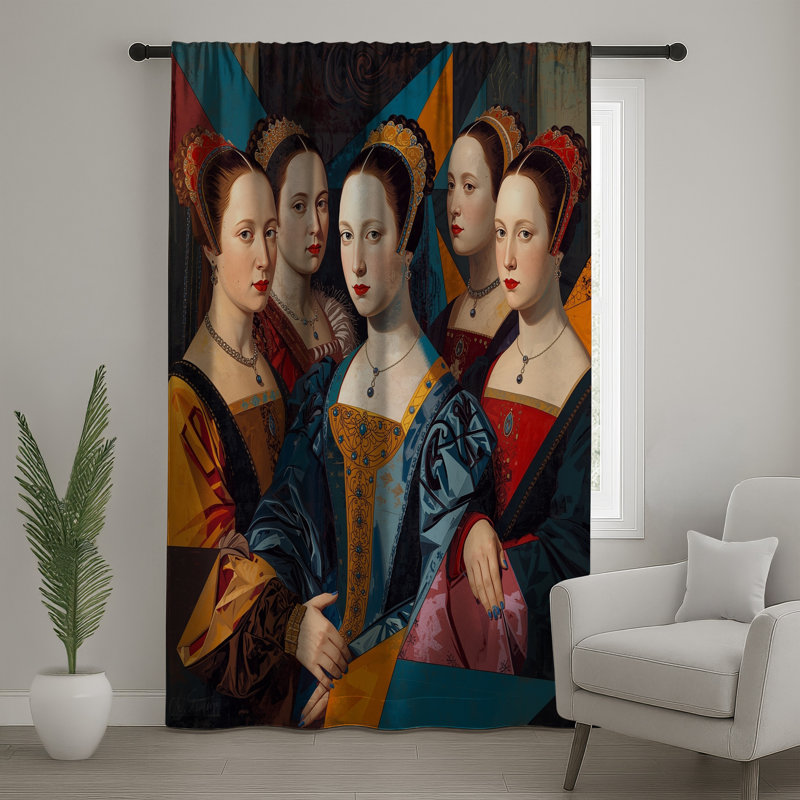 Rideaux de fenêtre style Renaissance, voilages et rideaux occultant - 1 panneau, 50" x 92" - 1 Panel, Sheer