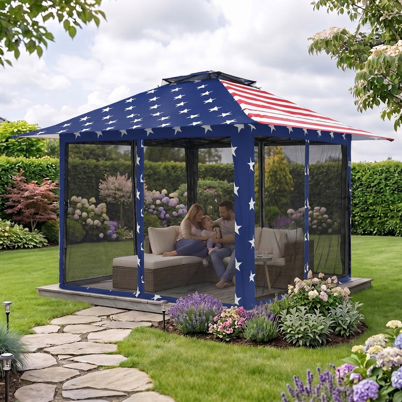 13 Ft. W x 13 Ft. D Metal Patio Gazebo