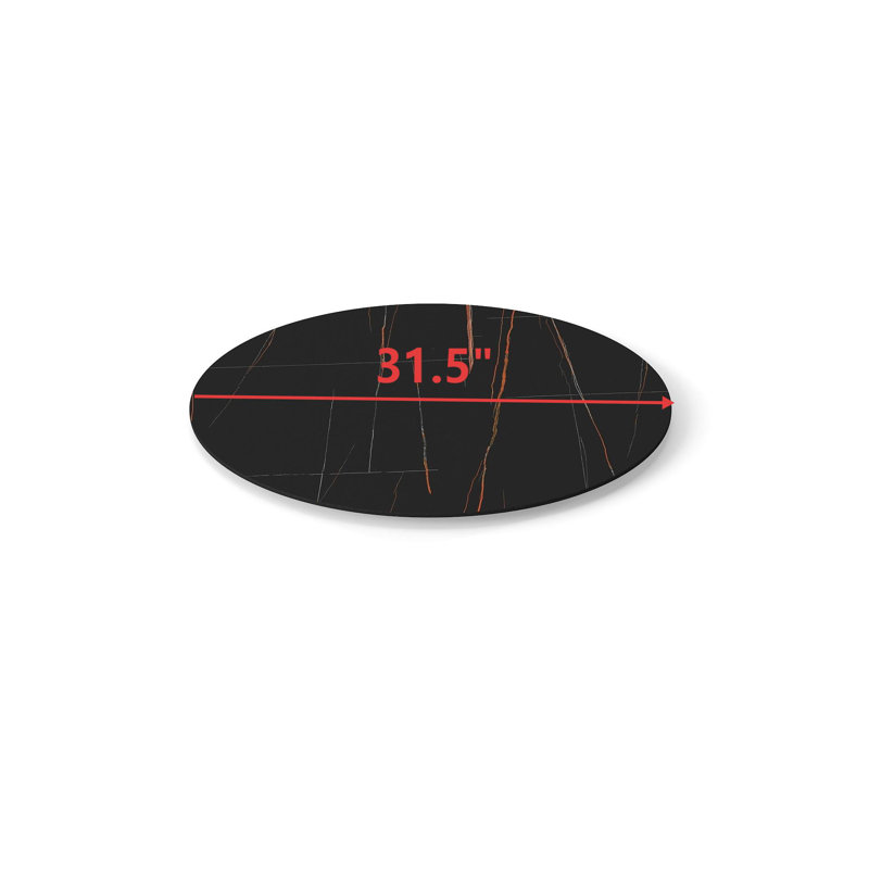 Alcorn Sintered Stone Lazy Susan, 0.47" H x 31.5" W x 31.5" D