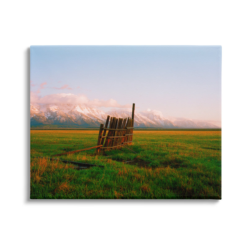 Photographie de cadre photo sur panneau de fibres à densité moyenne Ranch Fence, Plaque murale, H 20 po x l 20 po x P 1,5 po