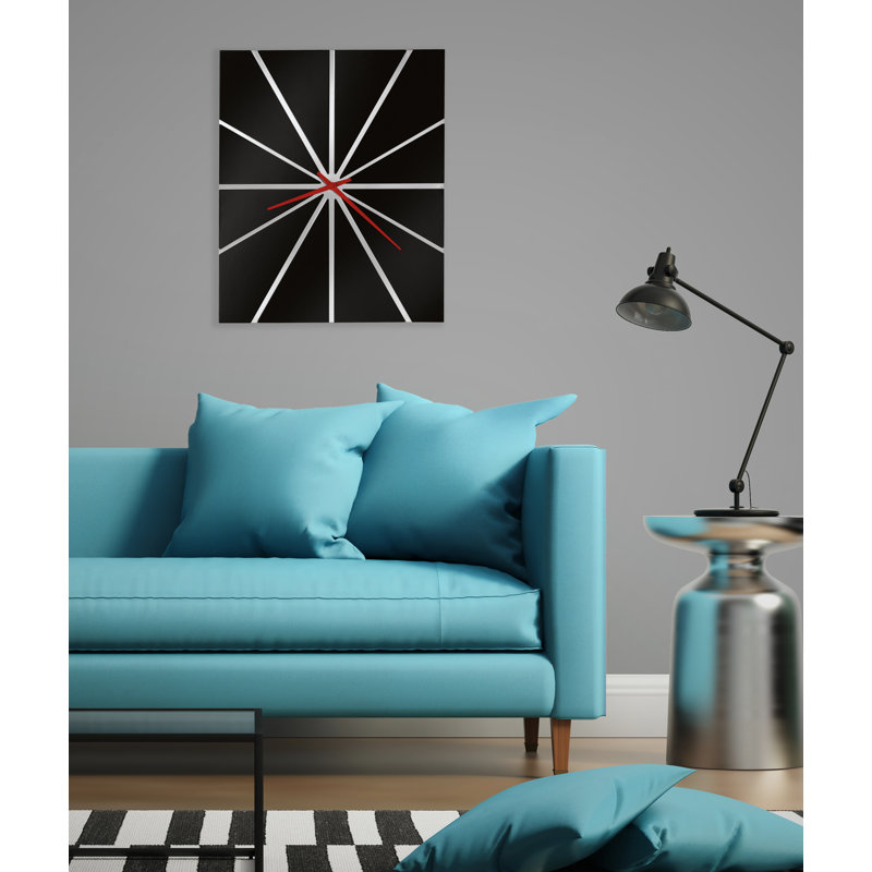 Metal Wall Clock, Black