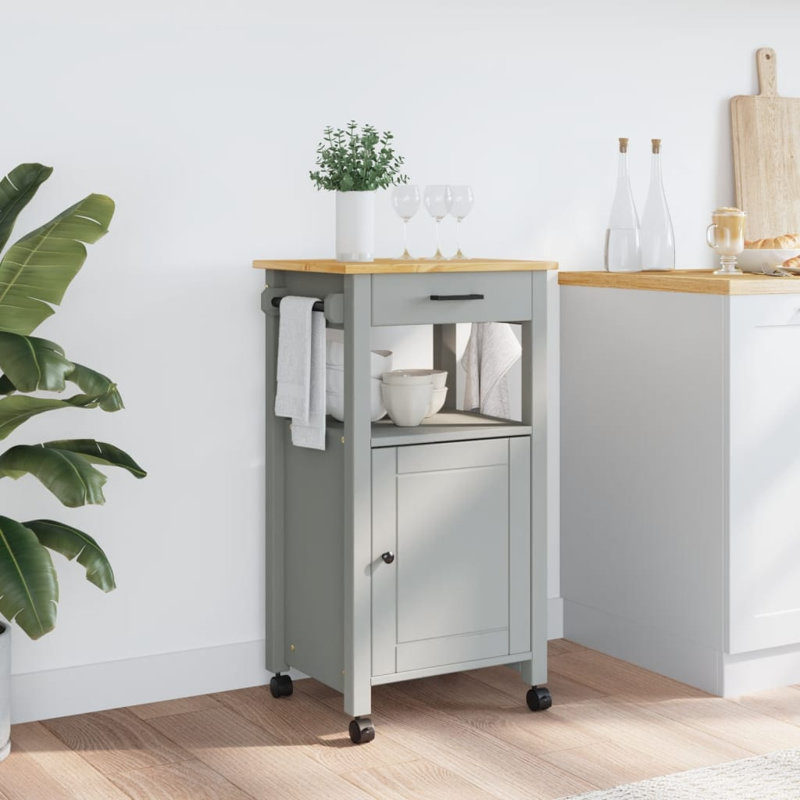 Kitchen Serving Cart, Grey