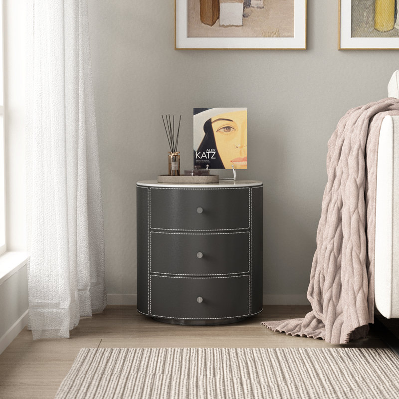 Tables de chevet, Noir/gris
