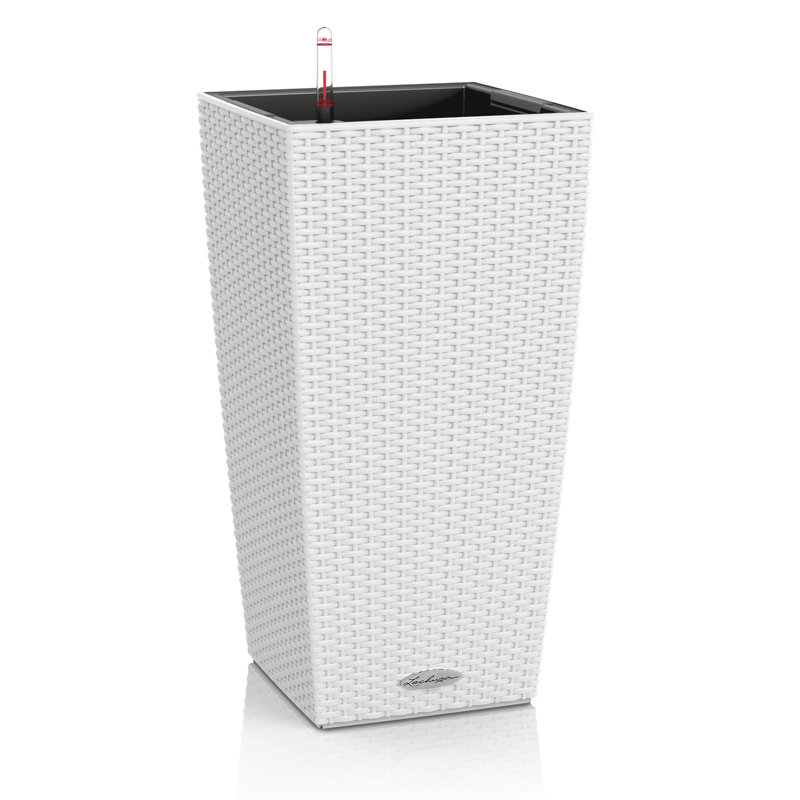 Cubico Pot Planter, 56 cm H x 30 cm W x 30 cm D, White
