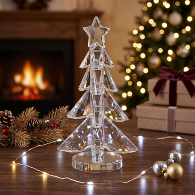 Figurine d'arbre en cristal décorative - Décoration de table moderne pour les Fêtes