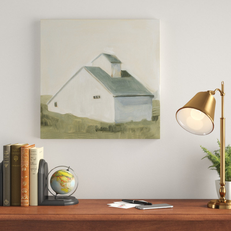 «Serene Barn I» par Emma Scarvey - reproduction d'art sur toile, H 20 po x l 20 po