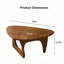 Table basse ovale de style Noguchi, table basse en bois de style Mid-Century moderne de 34 po, table d'appoint triangulaire stable pour salon