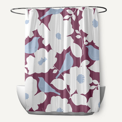 Rideau de douche simple à motif floral Christine