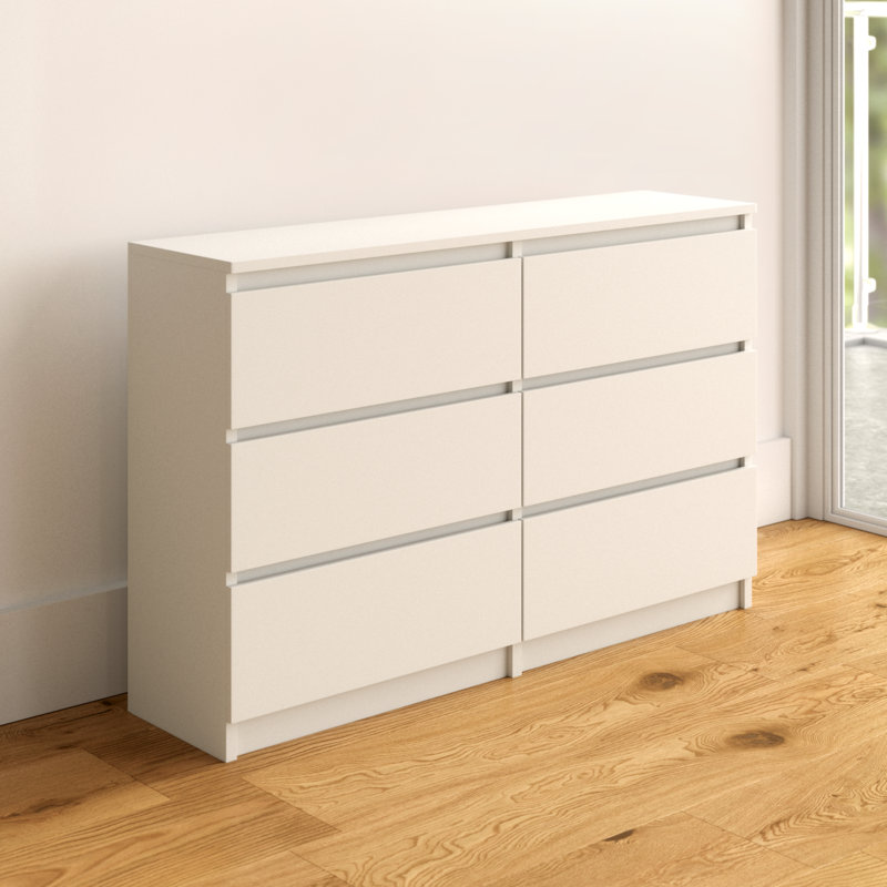 Traynor 120cm W 6 - Drawer Chest of Drawers, White