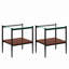 Ensemble de 3 tables basses et tables de bout, table en verre trempé avec panneau de fibres à densité moyenne, tables modernes pour le salon, verre transparent-1281221150