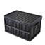 Bacs de rangement pliables avec couvercles, 45L 3 paquets, caisses pliantes empilables en plastique avec poignées, grands contenants robustes pour vêtements, jouets, livres, collations, chaussures et organisation d'épicerie