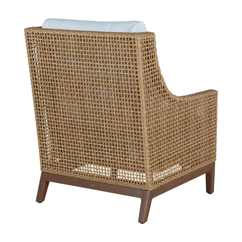 Peninsula Woven Lounge Chair, Welt + Standard fill, Light Raffia/Natural Sandalwood, Perigold Posh Sky