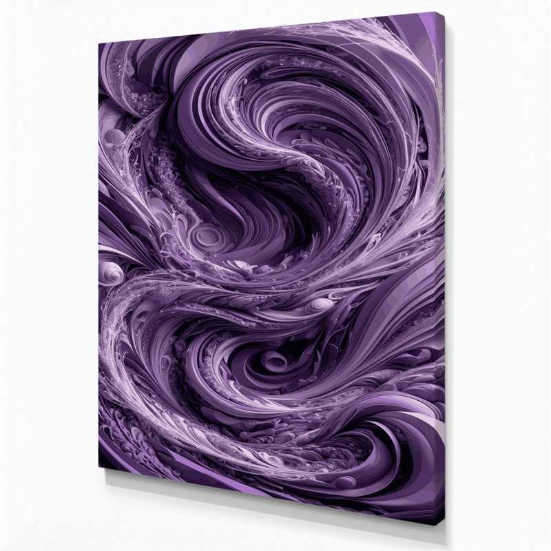 Digital Abstraction 61 Purple Canvas Wall Art, 11" H x 14" W