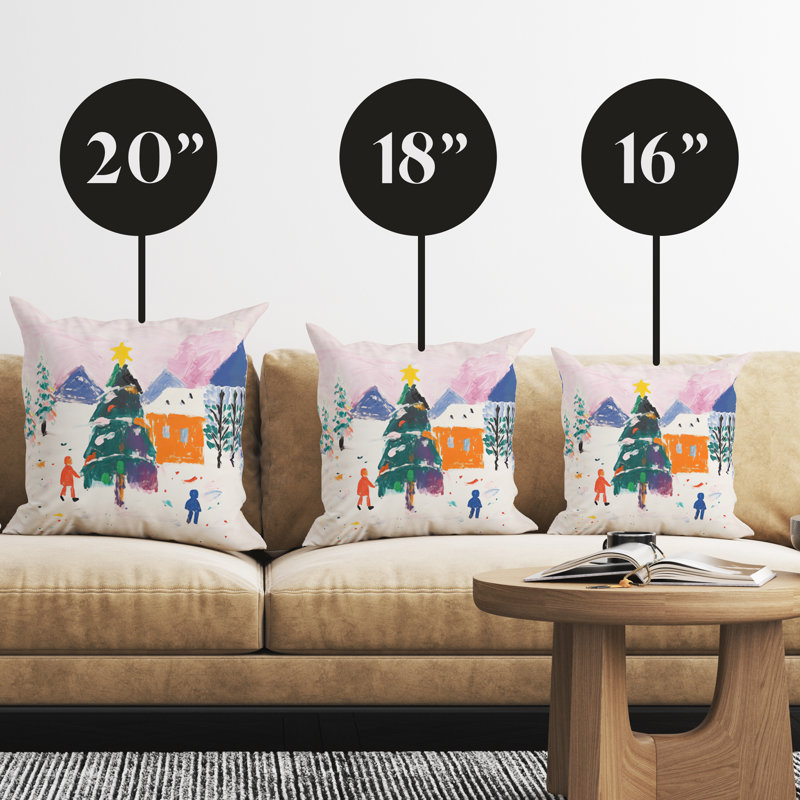 Housse de coussin Christmas Fun Holiday, H 16 po x l 16 po