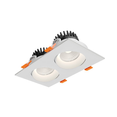 Downlight à cardan régressé 3,5 pouces Revolve Duo avec 5CCT et gradation à chaud