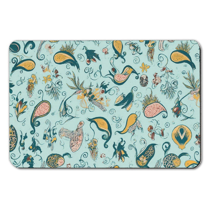 Tapis de bain classique à motif cachemire 16 x 24 po