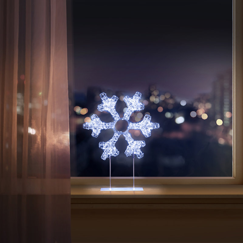 Twinkling Silver Table Top Snowflake