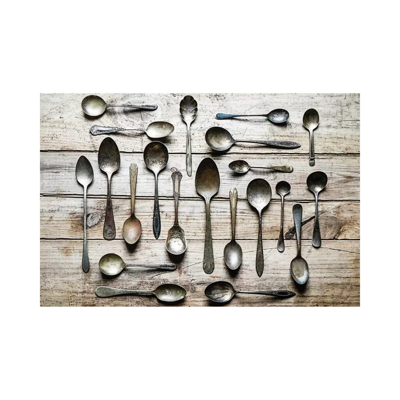 Vintage Spoons Kitchen by Debbra Obertanec - Wrapped Canvas Gallery-Wrapped Canvas Giclée