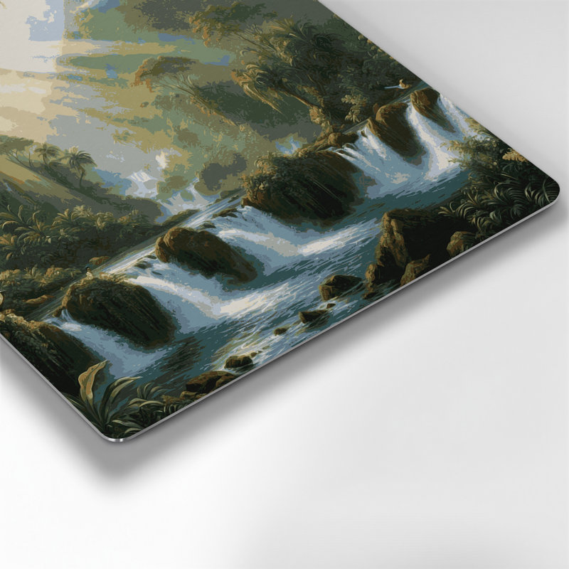 Art mural vert en métal «Cities Dominica», H 384 po x l 384 po x P 0,05 po