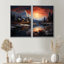 Winter Glow I - art mural traditionnel blanc 2 panneaux