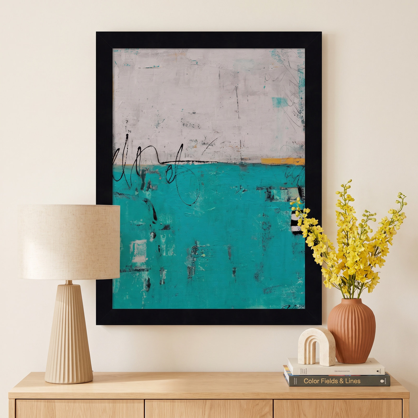 Urban Harmony Print by Erin Ashley, 13" H x 10" W, Black