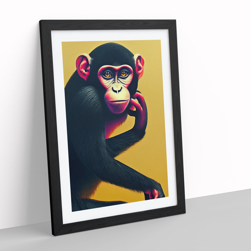 Artful Monkey - Single Picture Frame Print, Black Framed, 34cm H x 25cm W x 2cm D