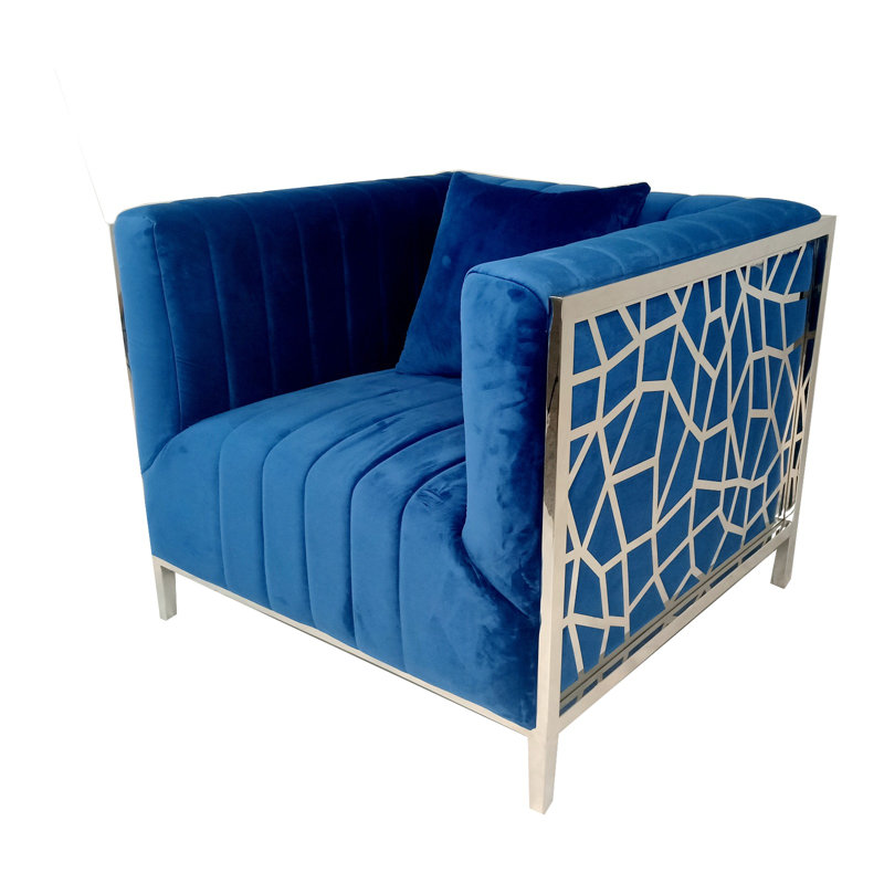Fauteuil l 35 po, bleu