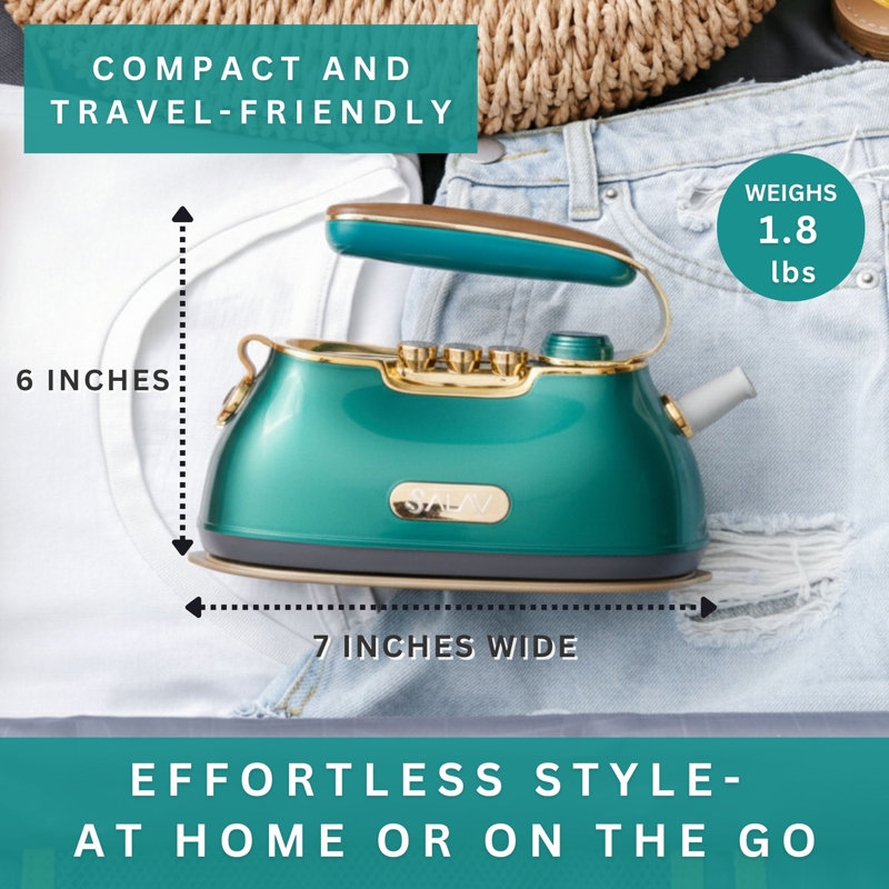 SALAV IS-900 Retro Edition Duopress Garment Steamer + Iron, Emerald