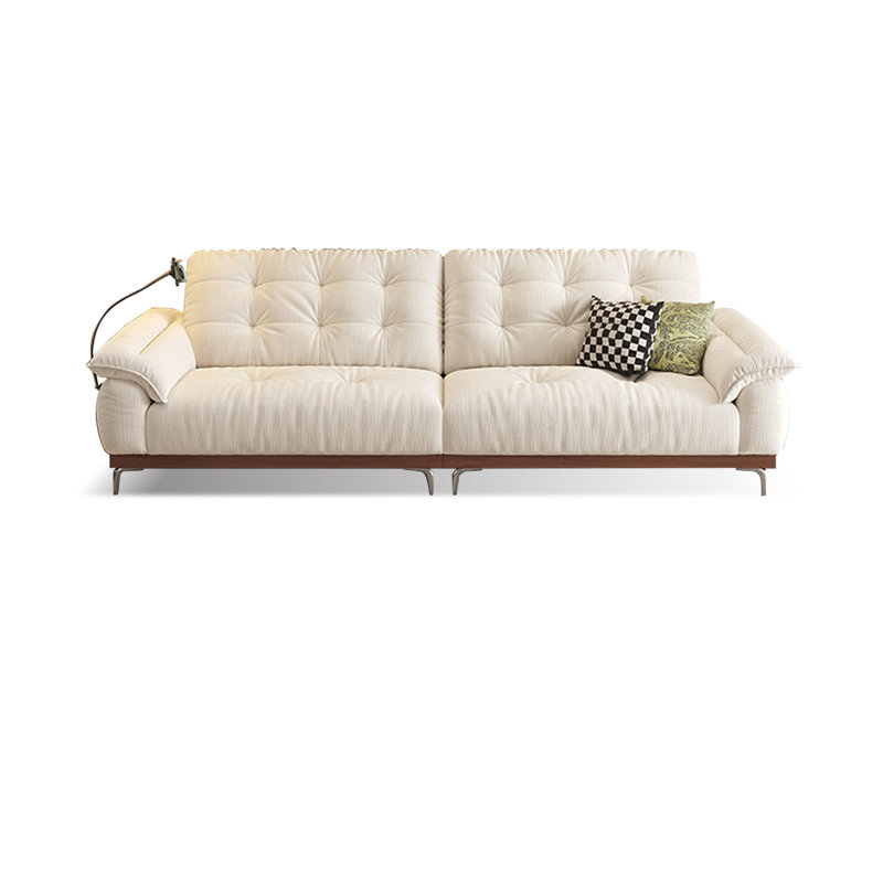 Canapé modulaire en chenille, Blanc crémeux