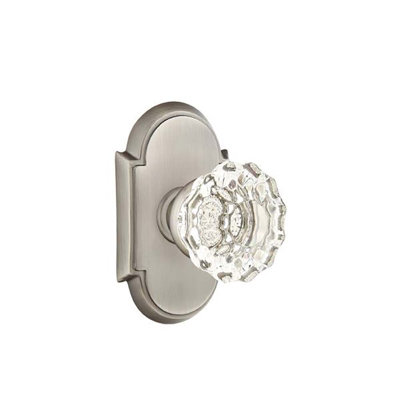 Emtek Passage Knobset w/ #8 Rosette and Astoria Glass Knob