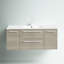 Ensemble de meuble-lavabo simple à fixation murale de 48 po pour la salle de bain avec comptoir en marbre synthétique Silhouette-870317909
