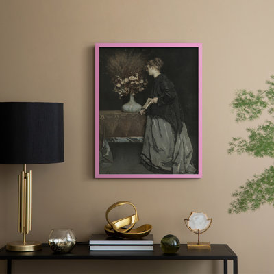 «Vintage Portrait Print XLIX», reproduction encadrée - bois massif