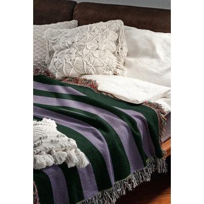 Cassian Abstract Cotton Blend Blanket Throw