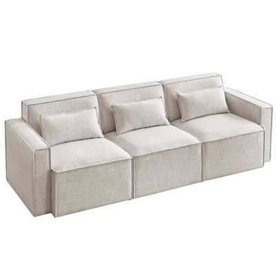 Taufner 93'' Square Arm Modular Sofa