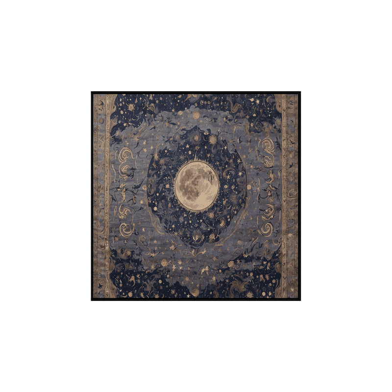 Machine Washable Black Area Rug, Square 8'