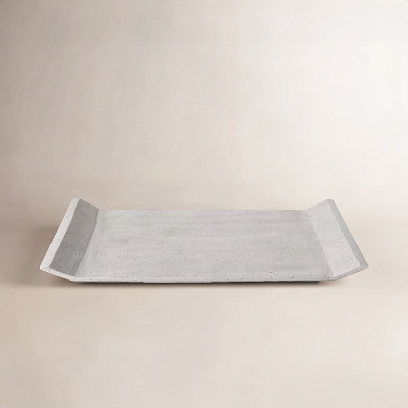 Plateau de table basse MOON, H 1,18 po x l 15,75 po x P 11,81 po, Gris clair