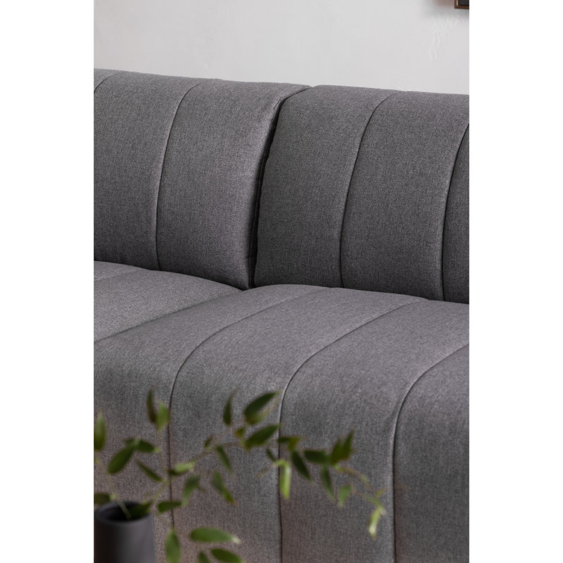 Upholstered Accent Chair, Dark Gray Performance