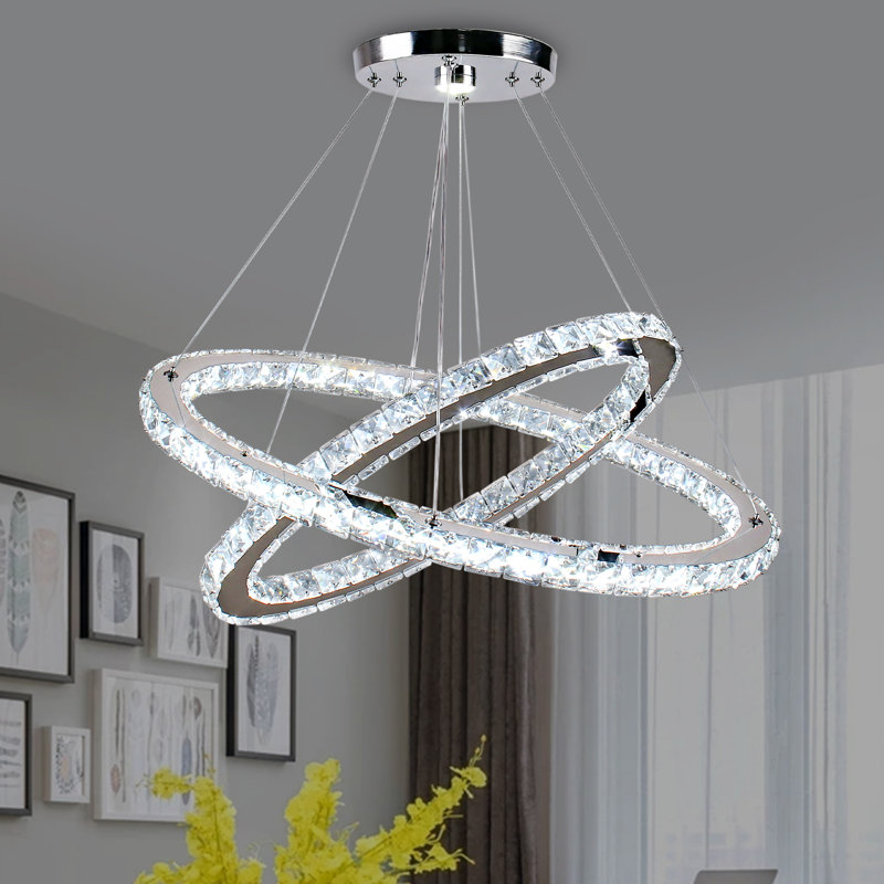 Haasini 1 - Light Silver LED Geometric Pendant