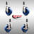 316SS Solid Poly Swivel Expanding Stem Caster Set 2 Brake SCC