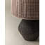 Artifact Table Lamp With Gingham Brown Shade-1660097121