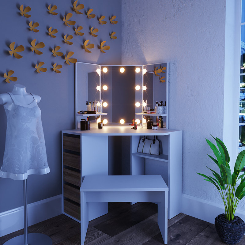 Kudret Dressing Table with Mirror