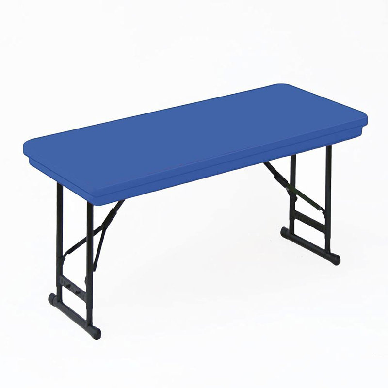 Rectangular Adjustable Folding Table, 27" H x 60" L x 30" W